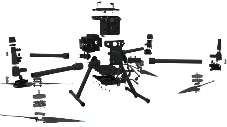 Assembling the drone.